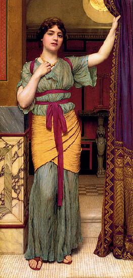 John William Godward A Pompeian Lady Norge oil painting art